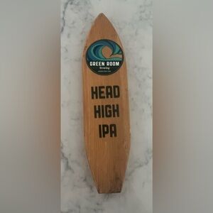 Green Room Brewing Head High IPA Draft Beer Tap Handle Tapper Mancave Bar Pub